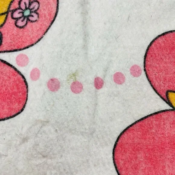 RARE Vintage 1980s Disney Minnie Mouse Satin Edge Blanket 89 x 70 Butterflies